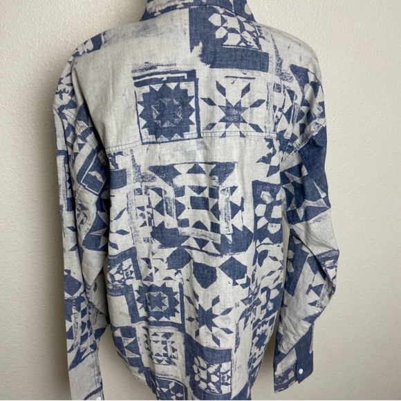 Vans Patchwork Blue and White Blouse - Picture 7 of 11